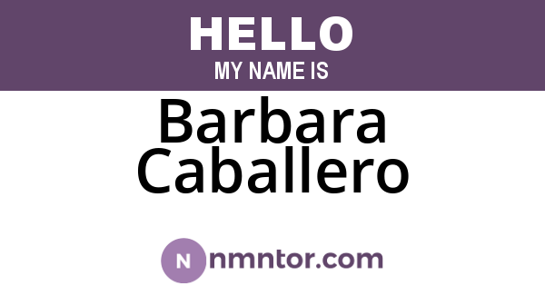 Barbara Caballero