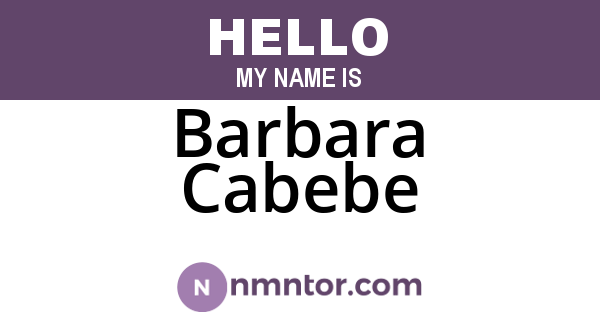Barbara Cabebe