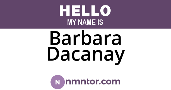 Barbara Dacanay