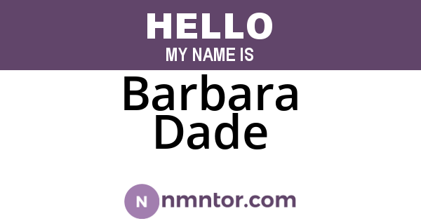 Barbara Dade