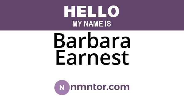 Barbara Earnest