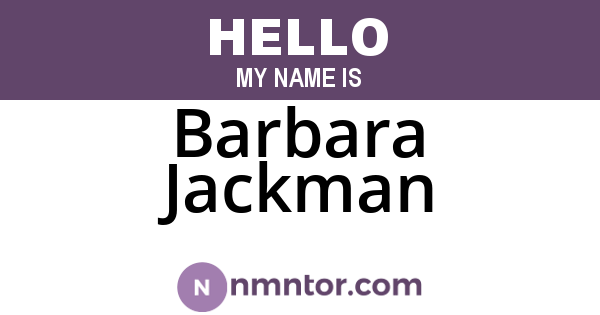 Barbara Jackman
