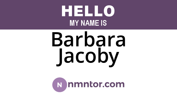 Barbara Jacoby