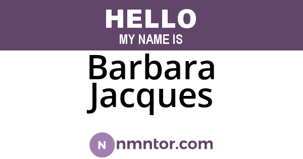Barbara Jacques