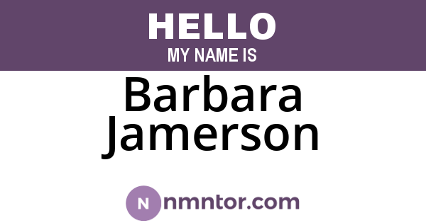 Barbara Jamerson