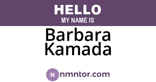 Barbara Kamada