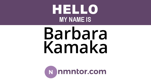 Barbara Kamaka