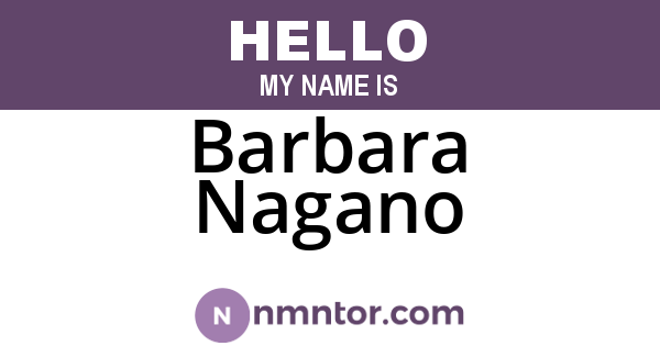 Barbara Nagano