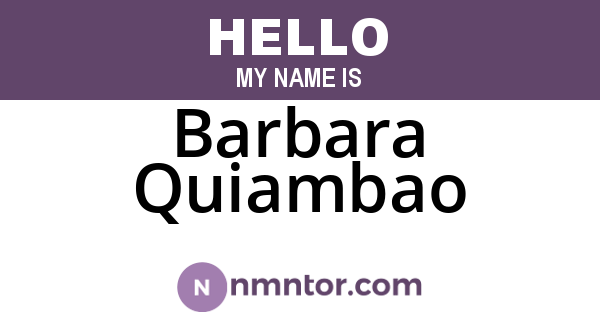 Barbara Quiambao