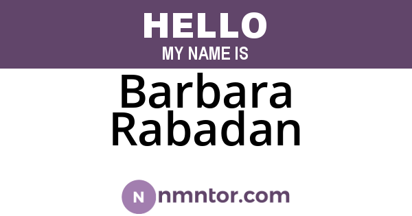 Barbara Rabadan