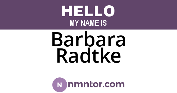 Barbara Radtke