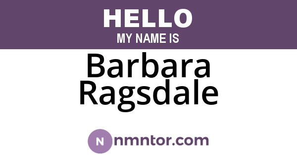 Barbara Ragsdale
