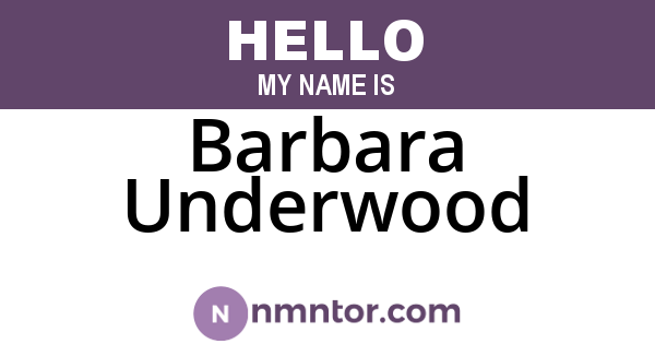 Barbara Underwood