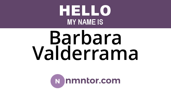 Barbara Valderrama
