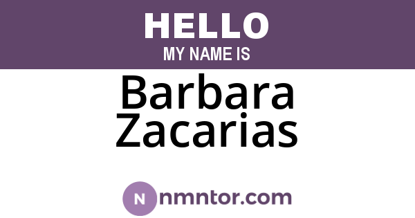 Barbara Zacarias