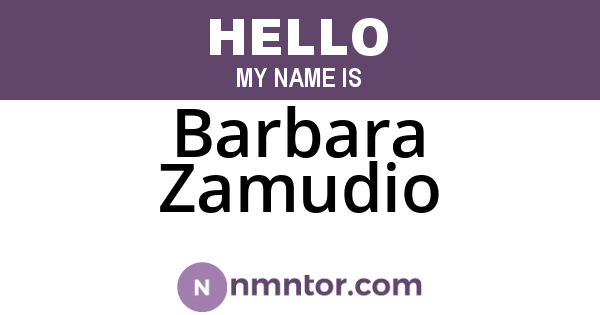 Barbara Zamudio