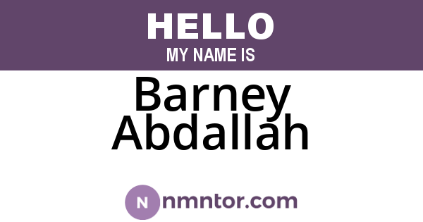 Barney Abdallah