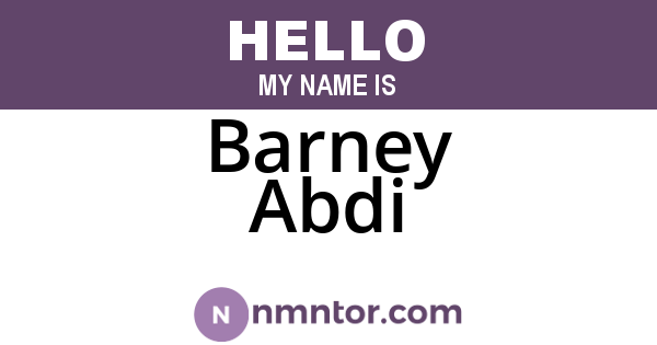 Barney Abdi