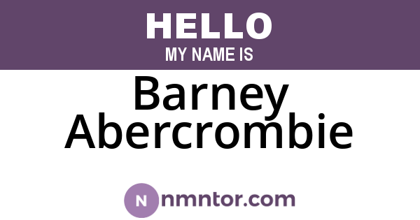 Barney Abercrombie