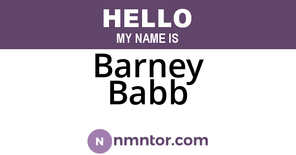 Barney Babb