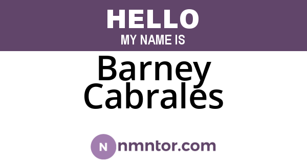 Barney Cabrales