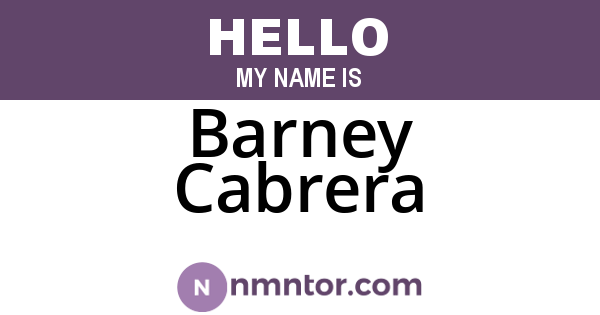 Barney Cabrera