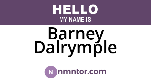 Barney Dalrymple