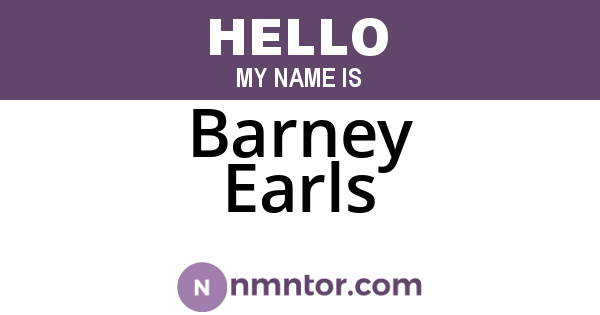 Barney Earls