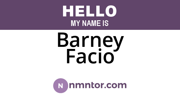Barney Facio