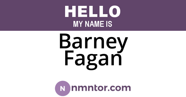 Barney Fagan