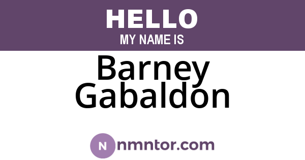 Barney Gabaldon