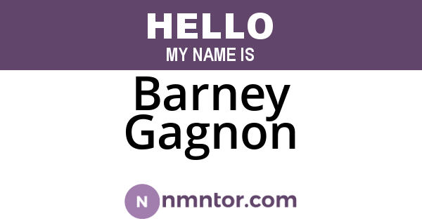Barney Gagnon