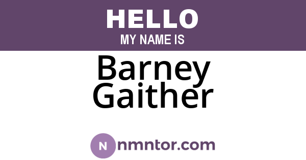 Barney Gaither