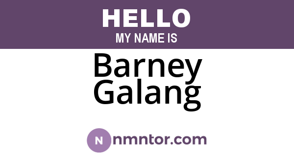 Barney Galang