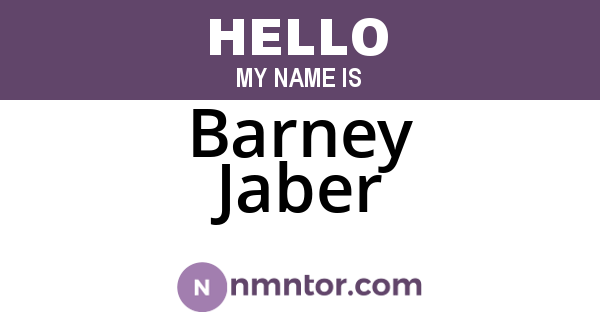 Barney Jaber