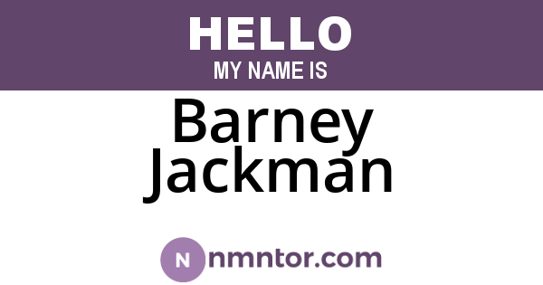 Barney Jackman