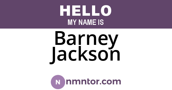 Barney Jackson