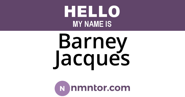 Barney Jacques