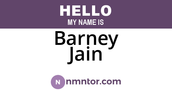Barney Jain