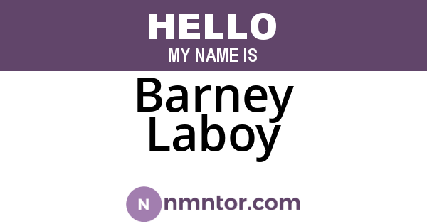 Barney Laboy