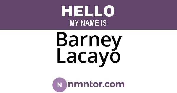 Barney Lacayo