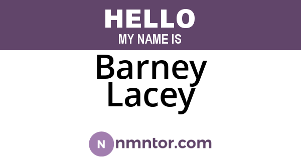 Barney Lacey
