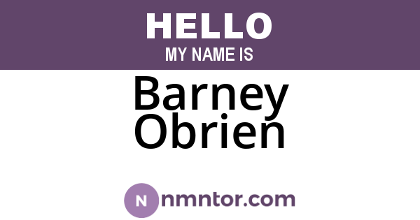 Barney Obrien