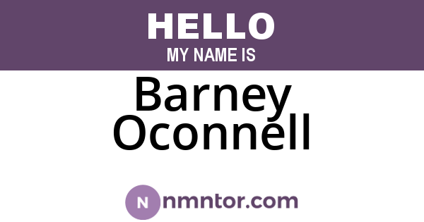 Barney Oconnell