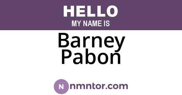 Barney Pabon
