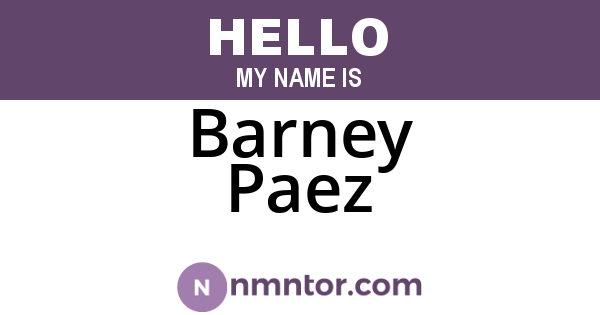 Barney Paez