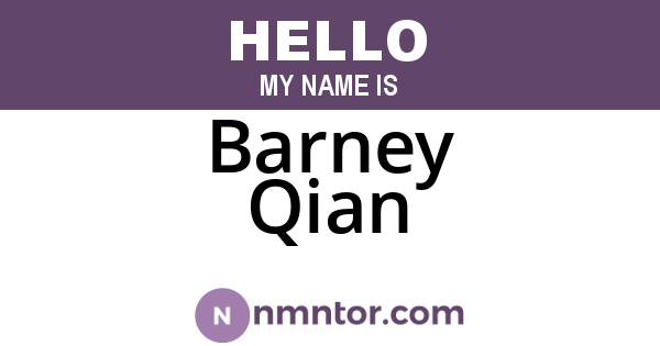 Barney Qian