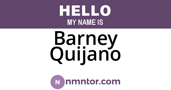 Barney Quijano