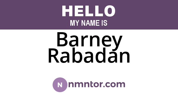 Barney Rabadan