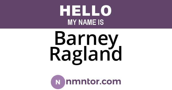 Barney Ragland